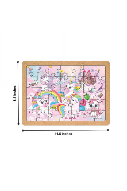 Unicorn World Wooden Floor Puzzle For Kids (35 Pieces)