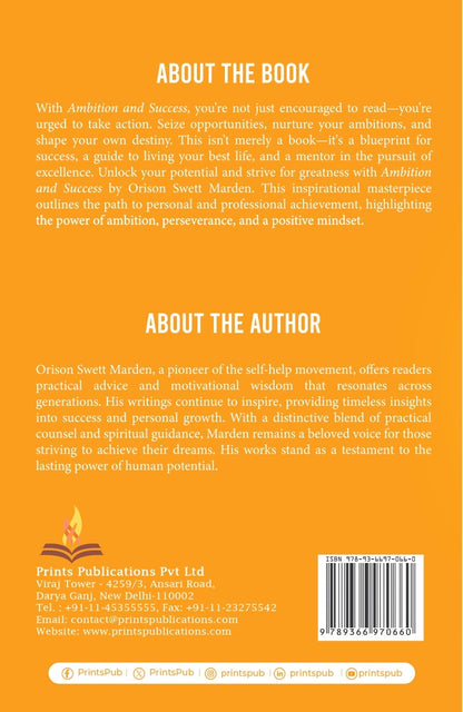 Ambition and Success – Orison Swett Marden | Personal Achievement Classic Prints Publications