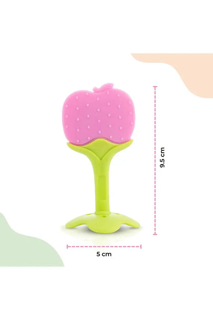 Silicone Fruit Shape Teether For Toddlers (Pink)