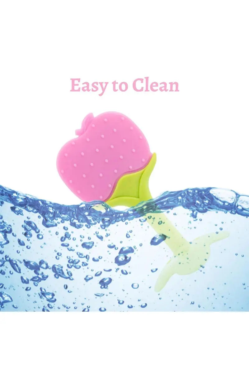 Silicone Fruit Shape Teether For Toddlers (Pink)