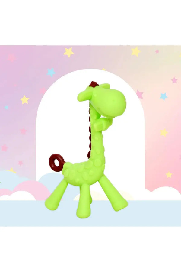 Silicon Giraffe Baby Teether (Green)