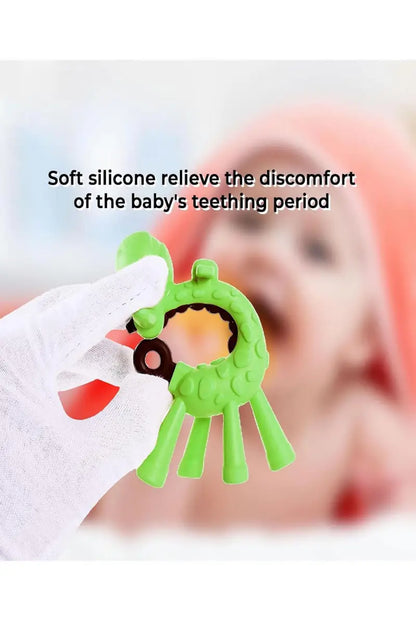 Silicon Giraffe Baby Teether (Green)
