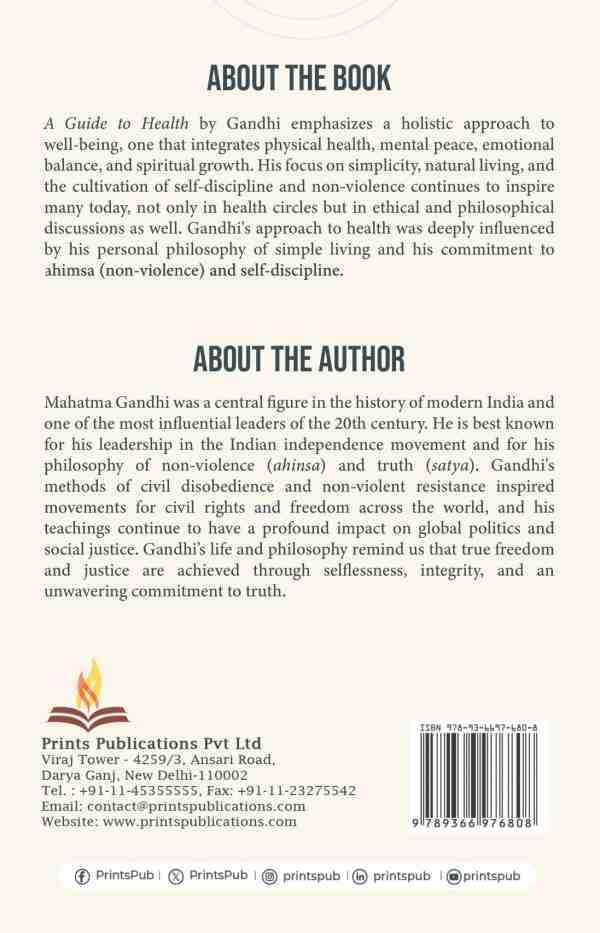 A Guide to Health by Mahatma Gandhi – Simple Living and Natural Wellness Prints Publications