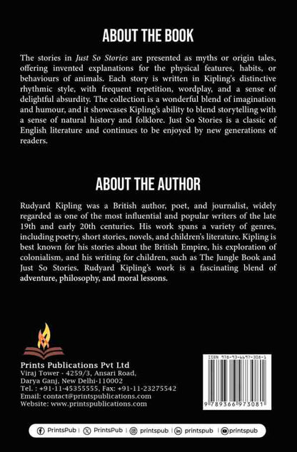 Just So Stories by Rudyard Kipling – Classic Children’s Animal Taleses Prints Publications