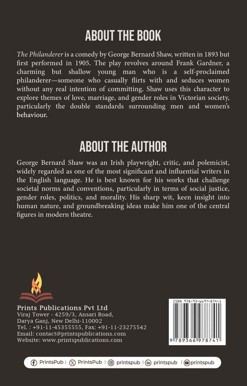 The Philanderer by George Bernard Shaw – Classic Comedy Play Prints Publications