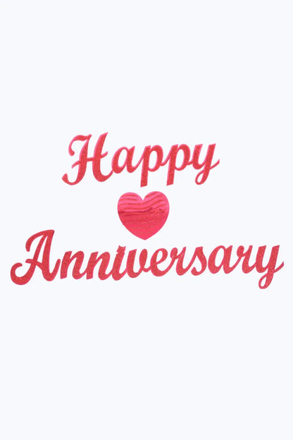 Glitter Anniversary Banner in Cursive Letters (Red)