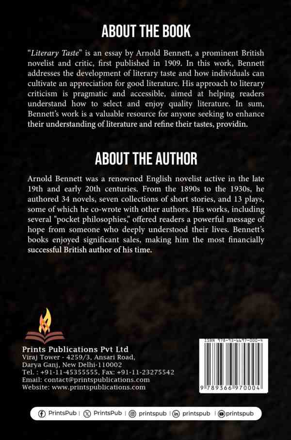 Literary Taste: A Guide to Appreciating and Understanding Great Literature Prints Publications