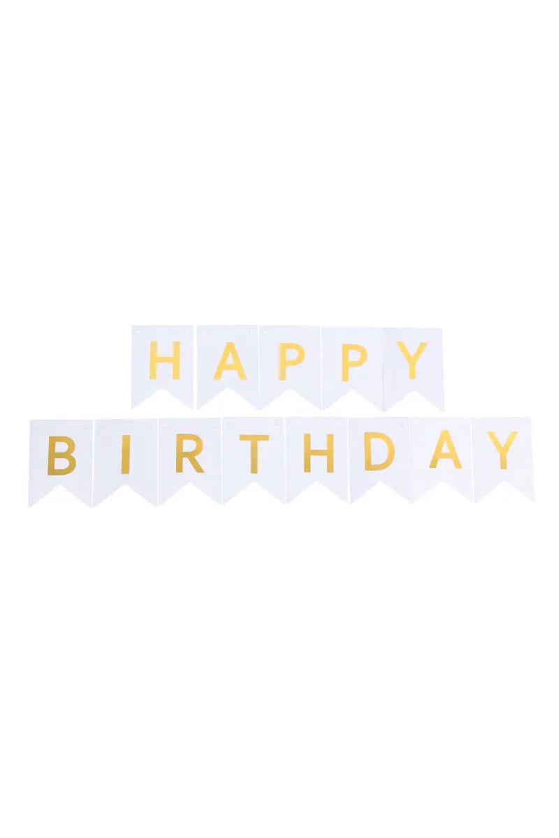 Happy Birthday Banner (Silver, Glitter)