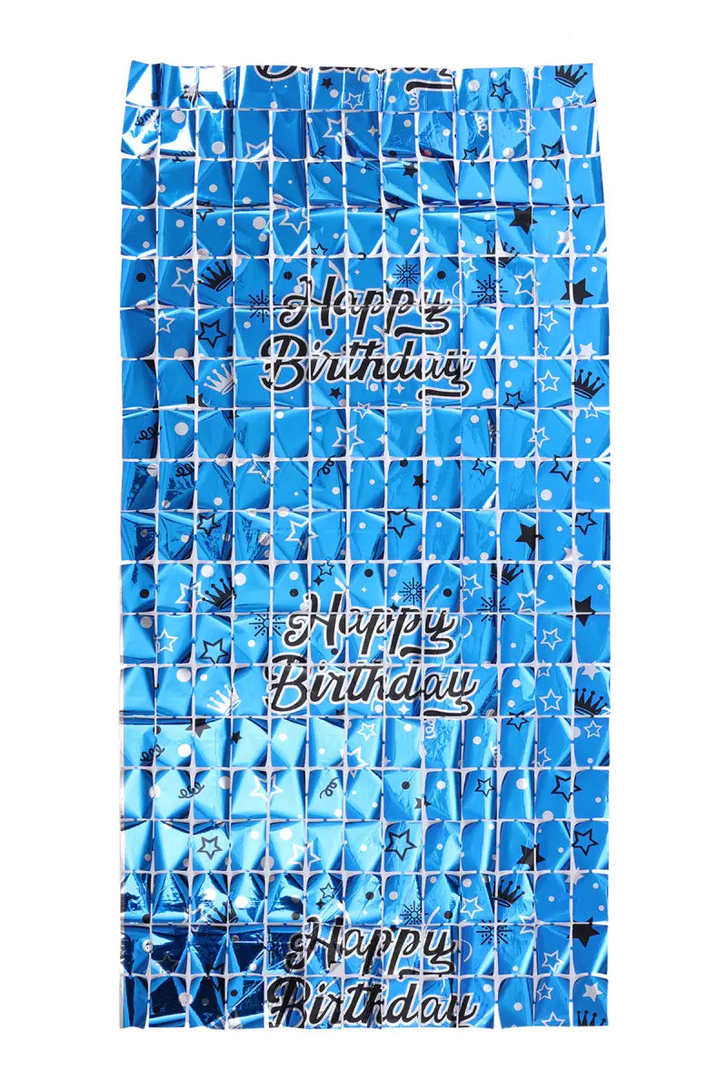Happy Birthday Curtain Backdrop for Birthday Parties