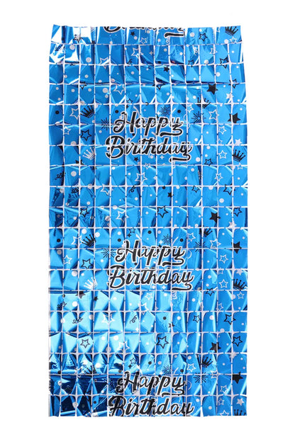 Happy Birthday Curtain Backdrop for Birthday Parties