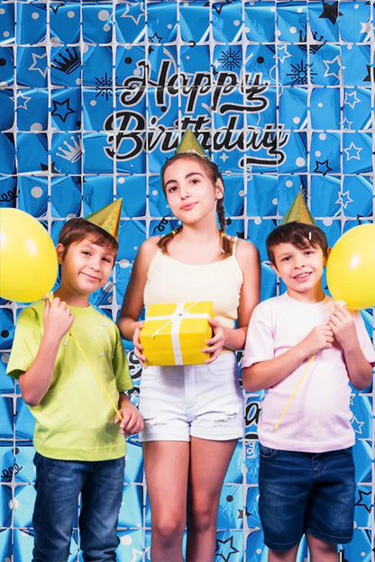 Happy Birthday Curtain Backdrop for Birthday Parties