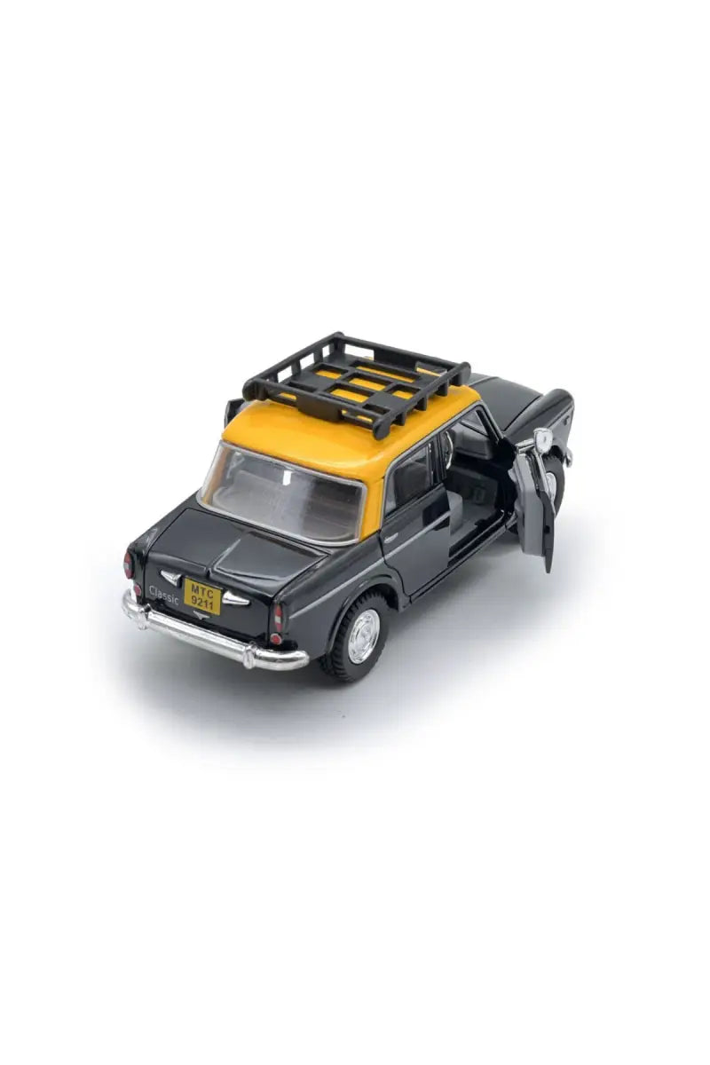 Queen 70's Classic Taxi Pull Back Car Toy (Black)