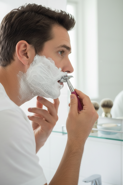 Vivin Classic Shaver with Stainless Steel Blade (Red) - Pack of 1 SUPER