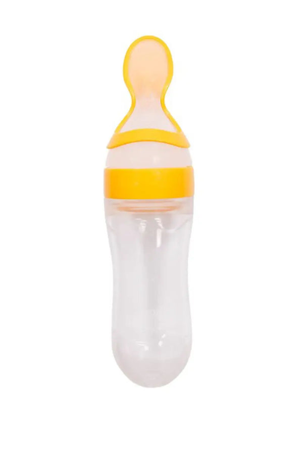 Squeezy Silicone Bottle Feeder For Kids (Yellow)