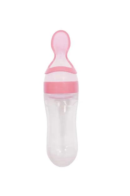 Squeezy Silicone Bottle Feeder For Kids (Pink)