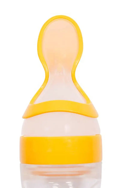 Squeezy Silicone Bottle Feeder For Kids (Yellow)