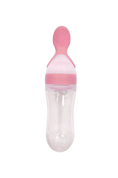Squeezy Silicone Bottle Feeder For Kids (Pink)