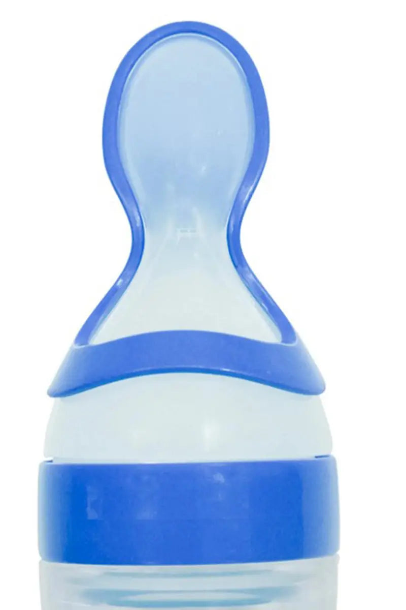 Squeezy Silicone Bottle Feeder For Kids (Blue)