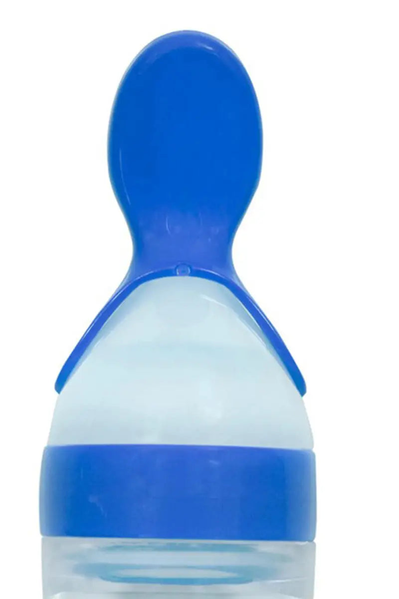 Squeezy Silicone Bottle Feeder For Kids (Blue)