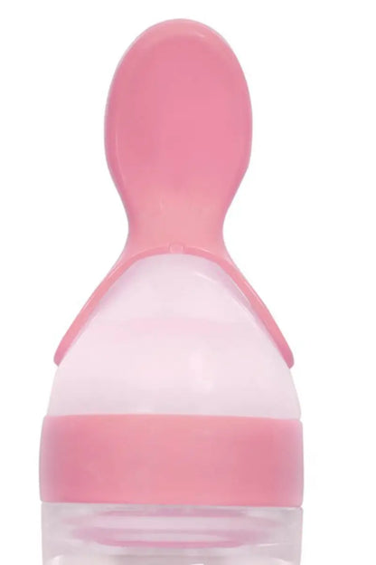 Squeezy Silicone Bottle Feeder For Kids (Pink)