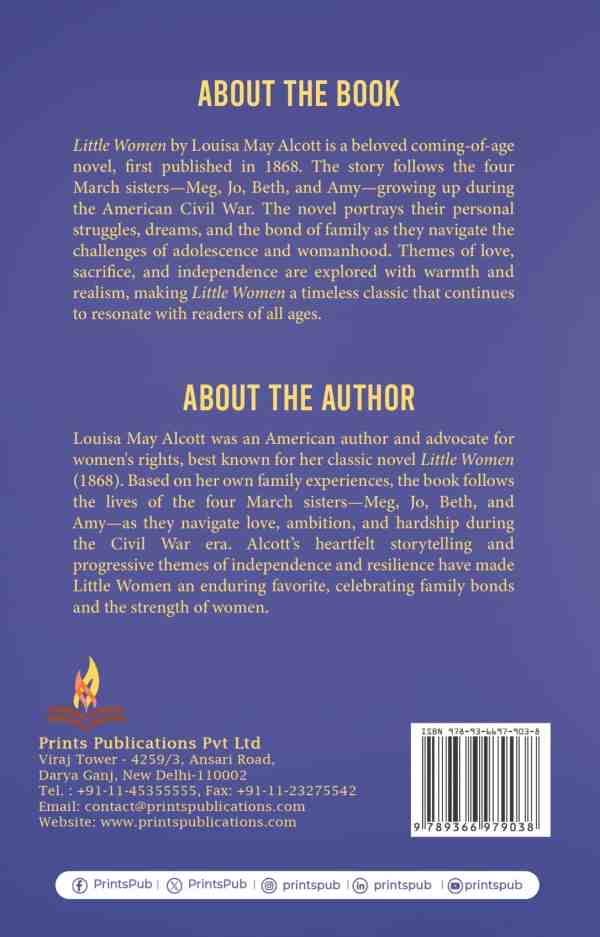 Little Women: A Heartwarming Story of Sisterhood, Dreams, and Growing Up Prints Publications