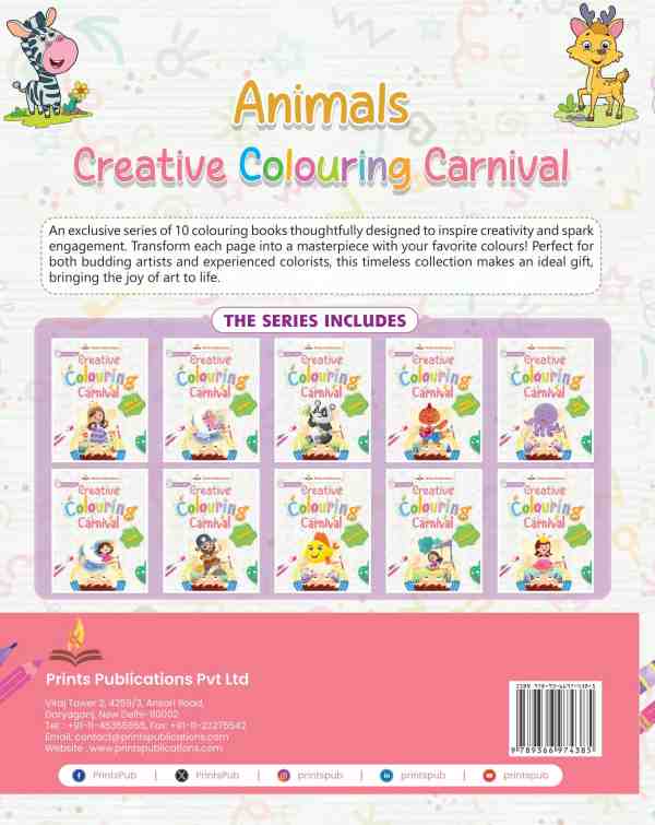 Animals: Creative Colouring Carnival Prints Publications
