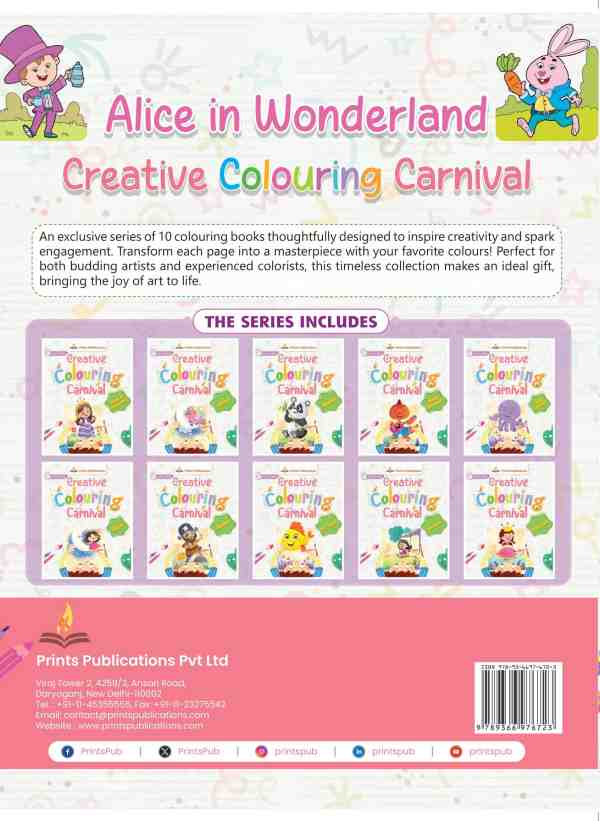 Alice in Wonderland: Creative Colouring Carnival Prints Publications