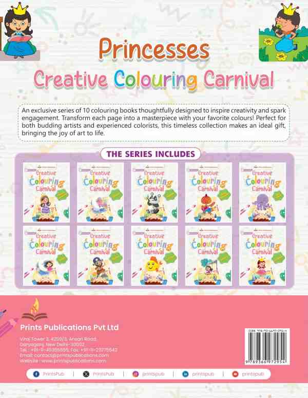 Princesses: Creative Colouring Carnival Prints Publications