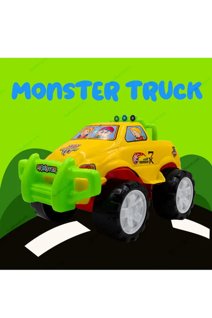 Monster Truck Friction Powered Push Along Toy- Yellow