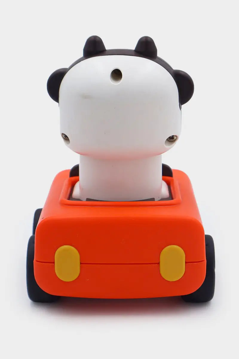 Push N Go Animal Faces Car Toy - Orange