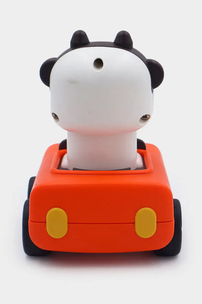 Push N Go Animal Faces Car Toy - Orange