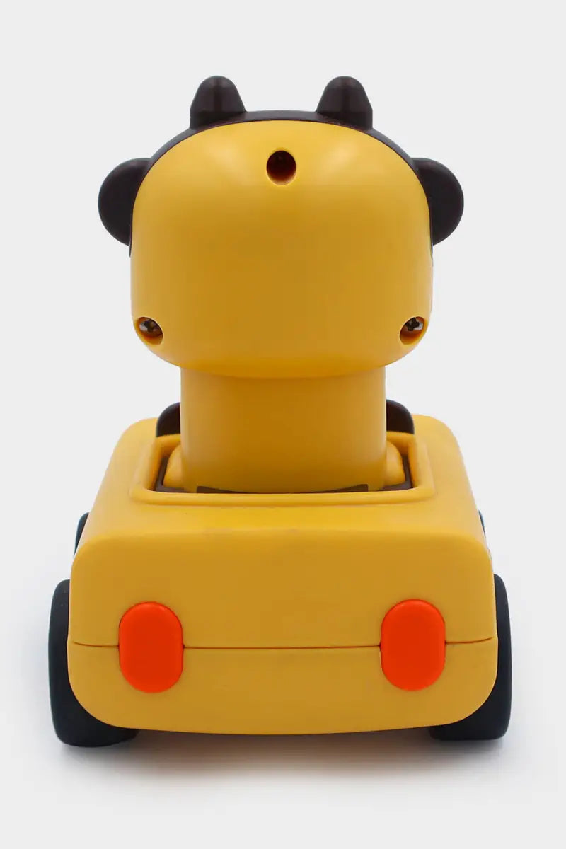 Push N Go Animal Faces Car Toy - Yellow