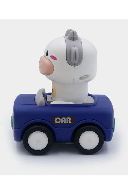 Push N Go Animal Faces Car Toy - Blue
