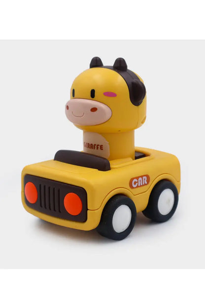 Push N Go Animal Faces Car Toy - Yellow