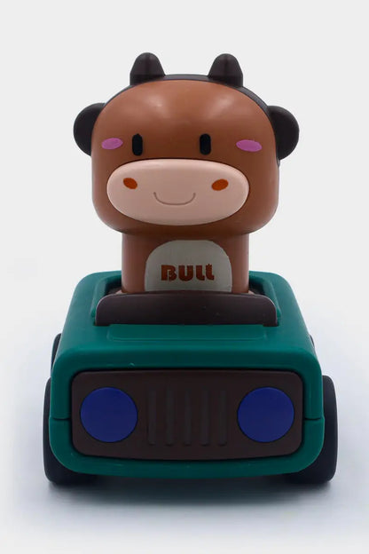 Push N Go Animal Faces Car Toy - Green