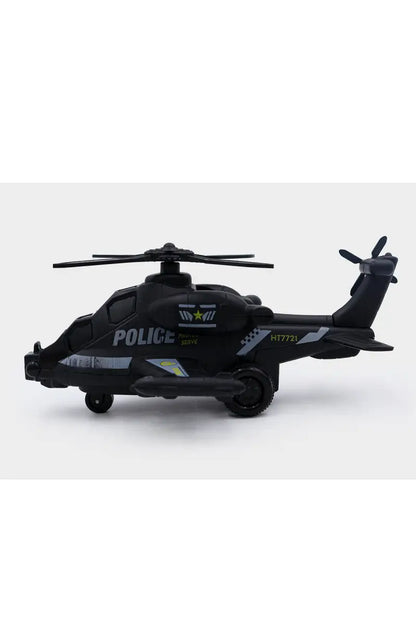 Lovely Toys Police Action Helicopter Friction Powered Toy (Black)