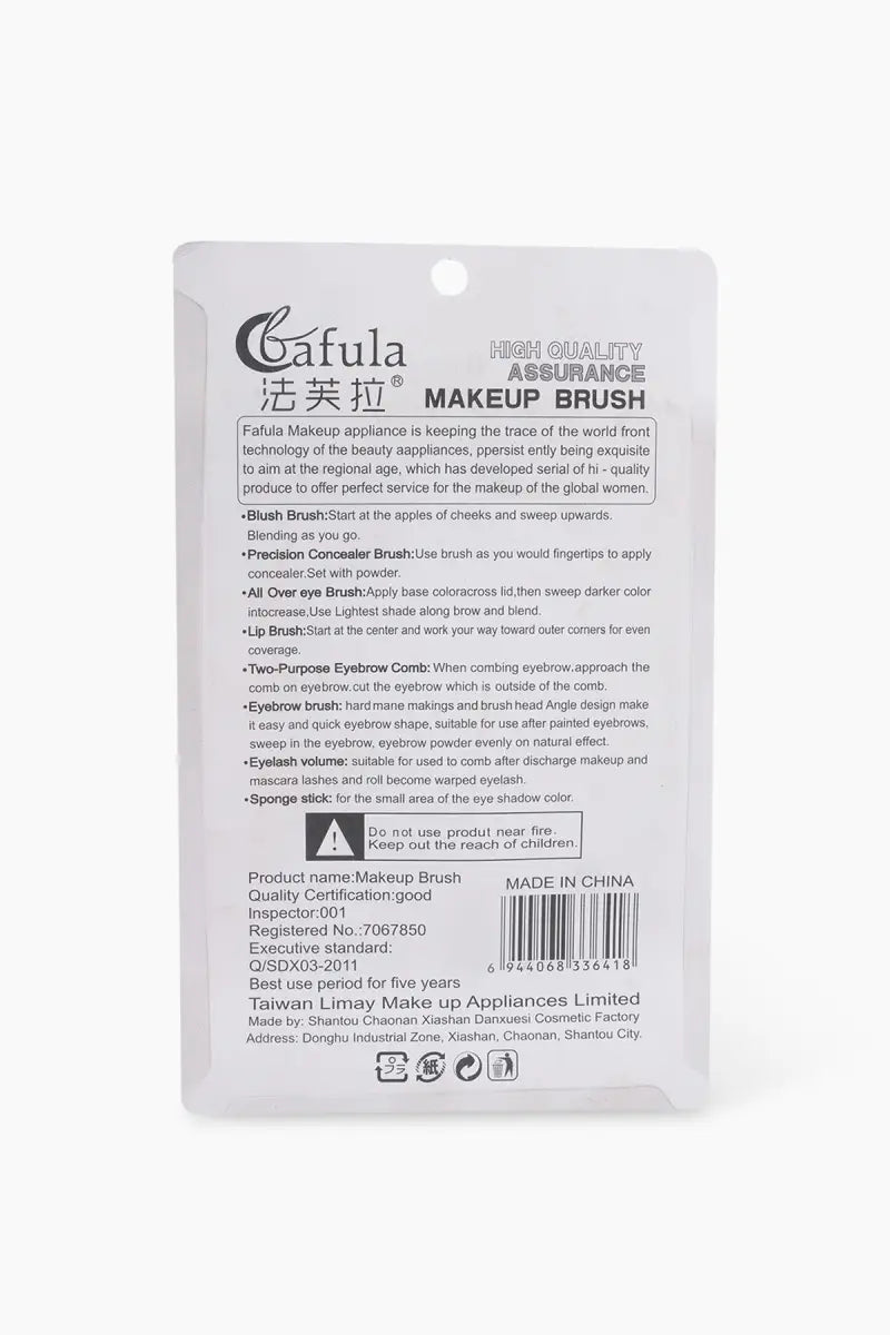 Nylon Hair Make Up Brush Set (Pink) - Pack of 8