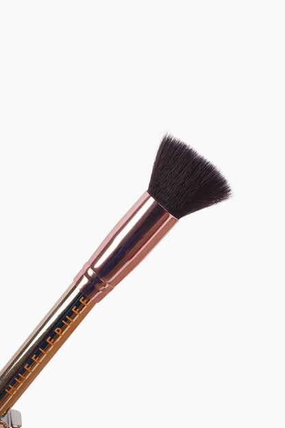 Nylon Hair Make Up Brush Set (Gold) - Pack of 1