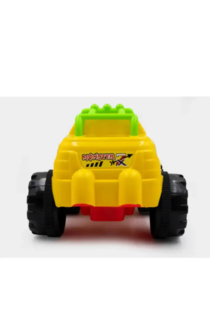 Monster Truck Friction Powered Push Along Toy- Yellow