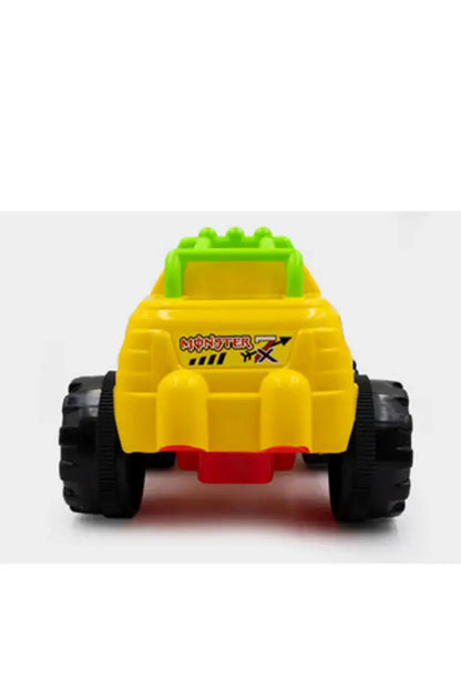 Monster Truck Friction Powered Push Along Toy- Yellow