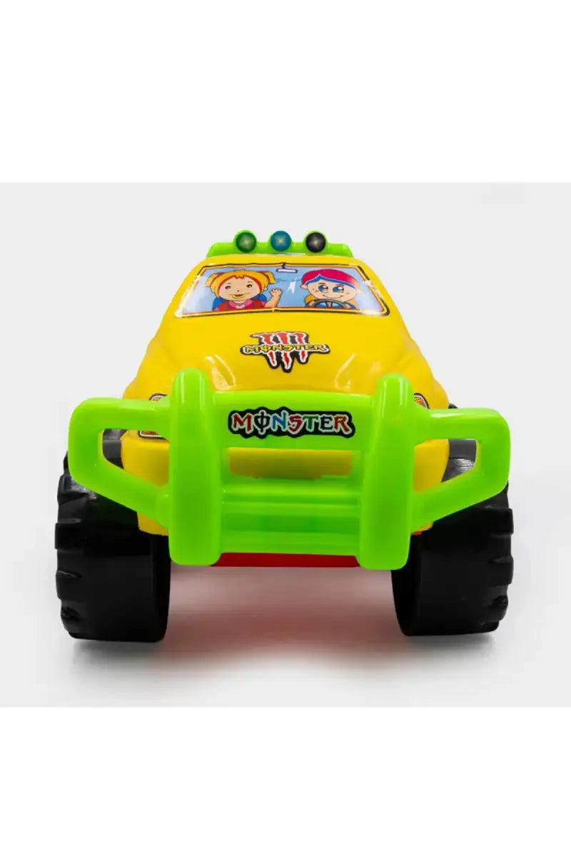 Monster Truck Friction Powered Push Along Toy- Yellow