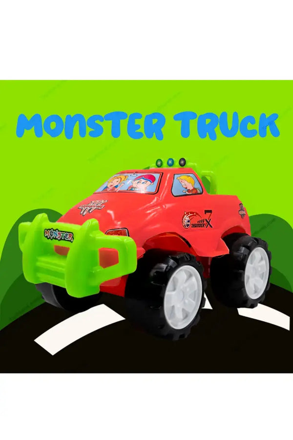 Monster Truck Friction Powered Push Along Toy- Red