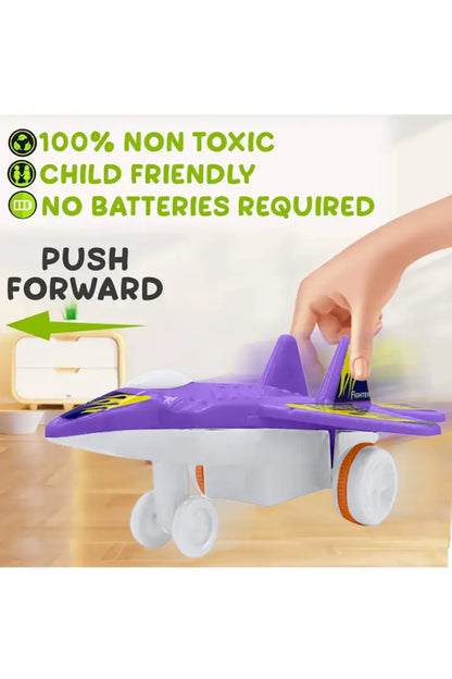 Lovely Toys MIG-29 Fighter Plane Push Along Toy - (Purple)