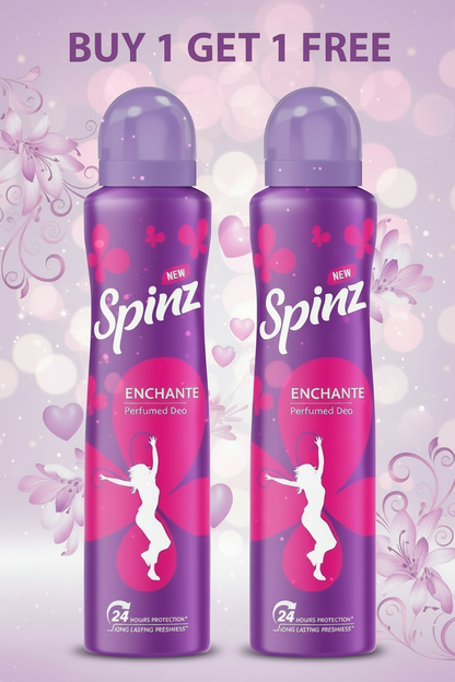 Spinz Enchante Perfumed Deodrnt- 200ml X 2 (Buy 1 Get 1 Free)