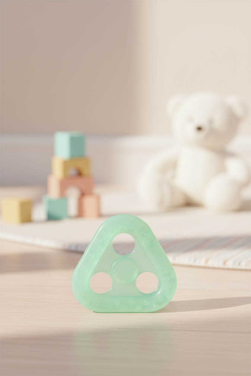 Silicone Teether For Toddlers (Green) SUPER