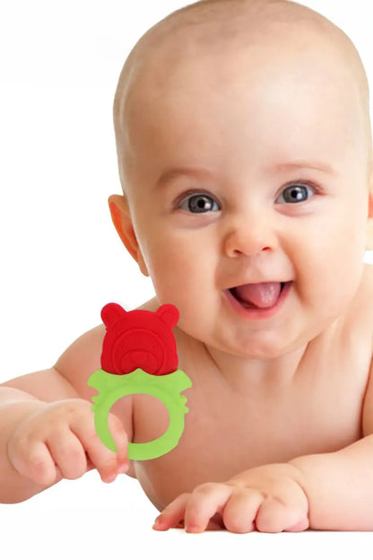 Silicone Teether For Toddlers (Red)