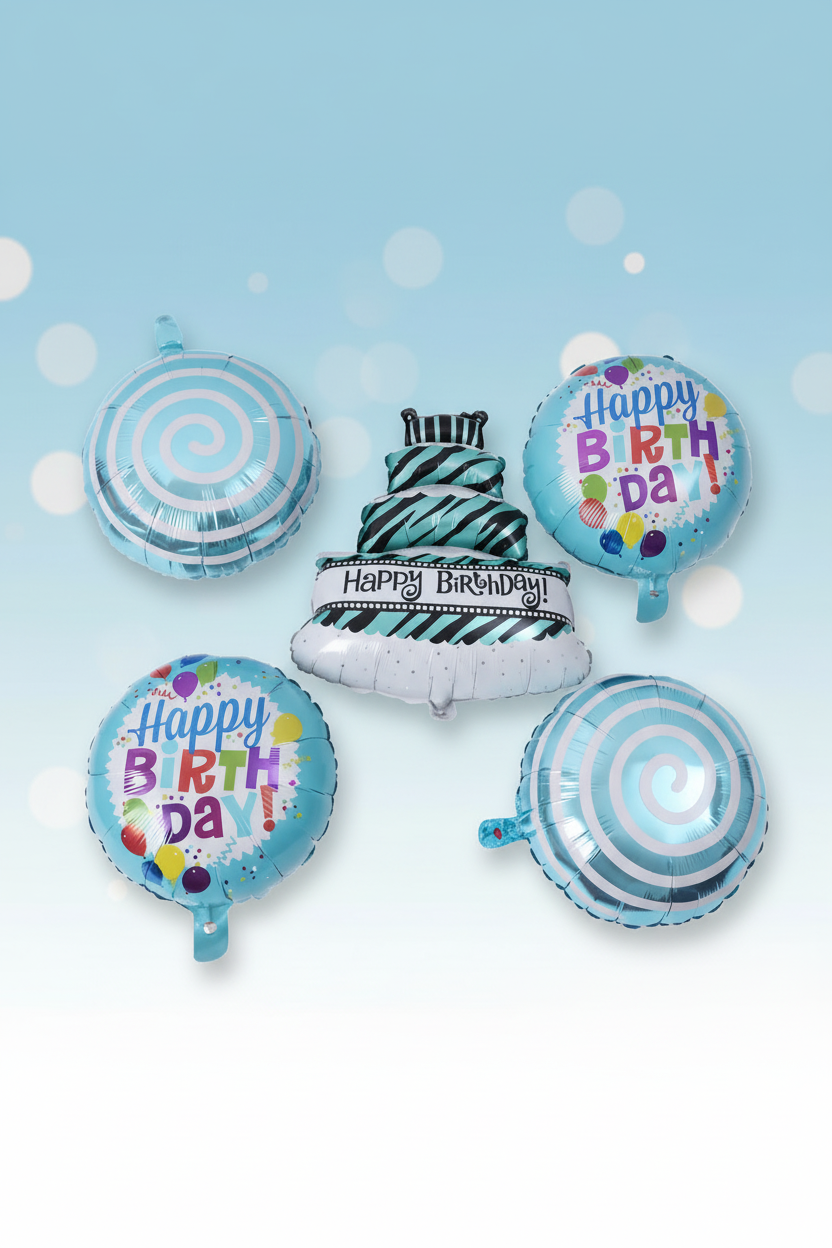 3 Tire Cake Foil Balloon Set - 5 Pcs SUPER