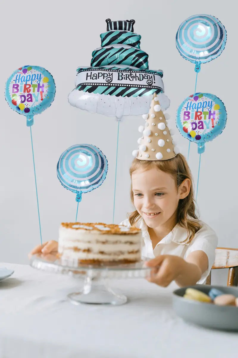 3 Tire Cake Foil Balloon Set - 5 Pcs