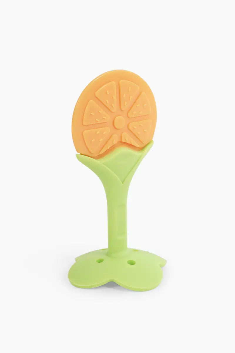 Silicone Fruit Shape Teether For Toddlers (Light Orange)