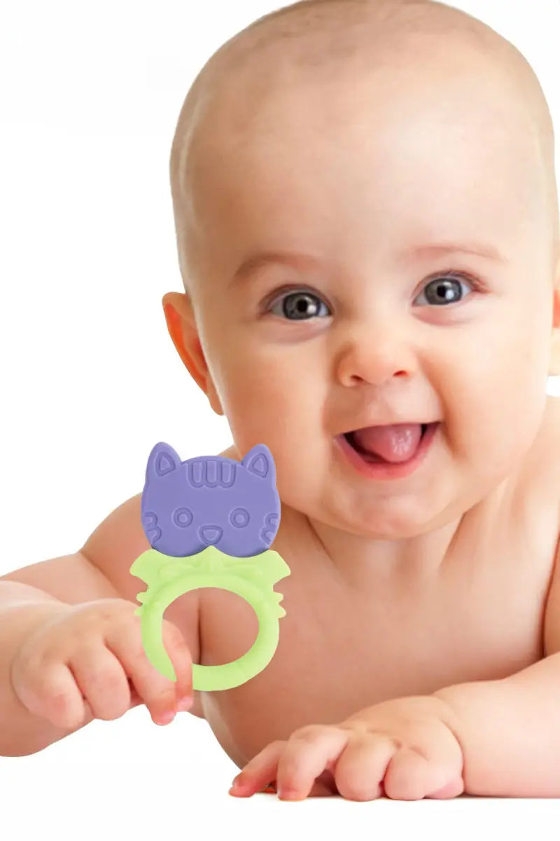 Silicone Teether For Toddlers (Blue)